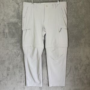 Columbia Omni-Shade Pants 38x32 (*38x30) Convertible Zip Off Outdoor Hiking Gray